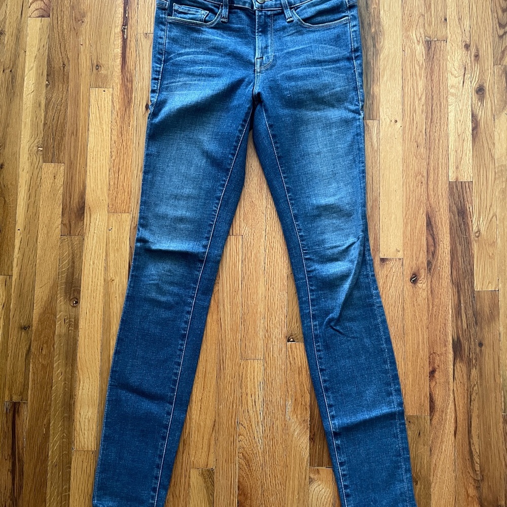 Frame Denim Dark Blue Skinny Jeans - Picture 2 of 4